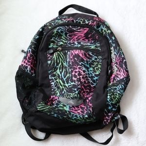 High Sierra animal print rainbow backpack